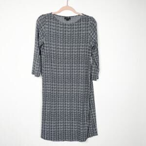 2/$30 J. Jill Wearever Collection Plaid Jumper Dress lack Half Sleeve S #5815